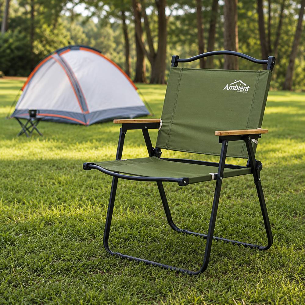 Silla para camping de poliester 54x43x58 cm verde