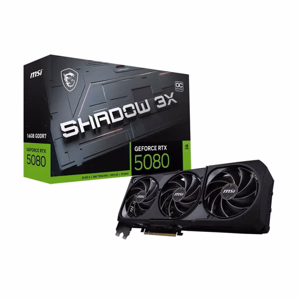 TARJETA DE VIDEO MSI RTX 5080 16GB SHADOW 3X OC