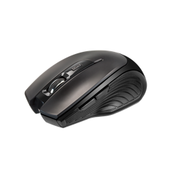 Mouse óptico ergonómico inalámbrico, USB, 2.4GHz, color negro