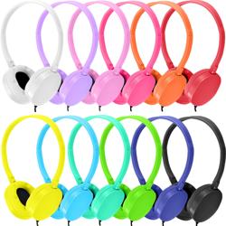 XOSDA Bulk Headphones for Kids 12 Pack Multi Colored for School