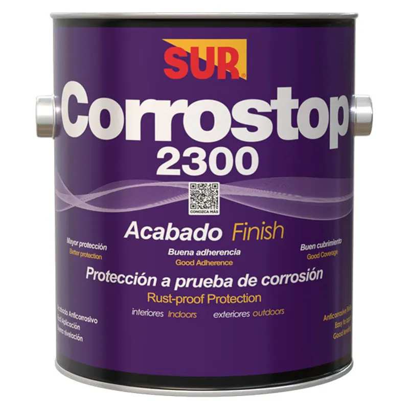 Anticorrosivo aceite Corrostop 2300 negro satinado 1 gal SUR