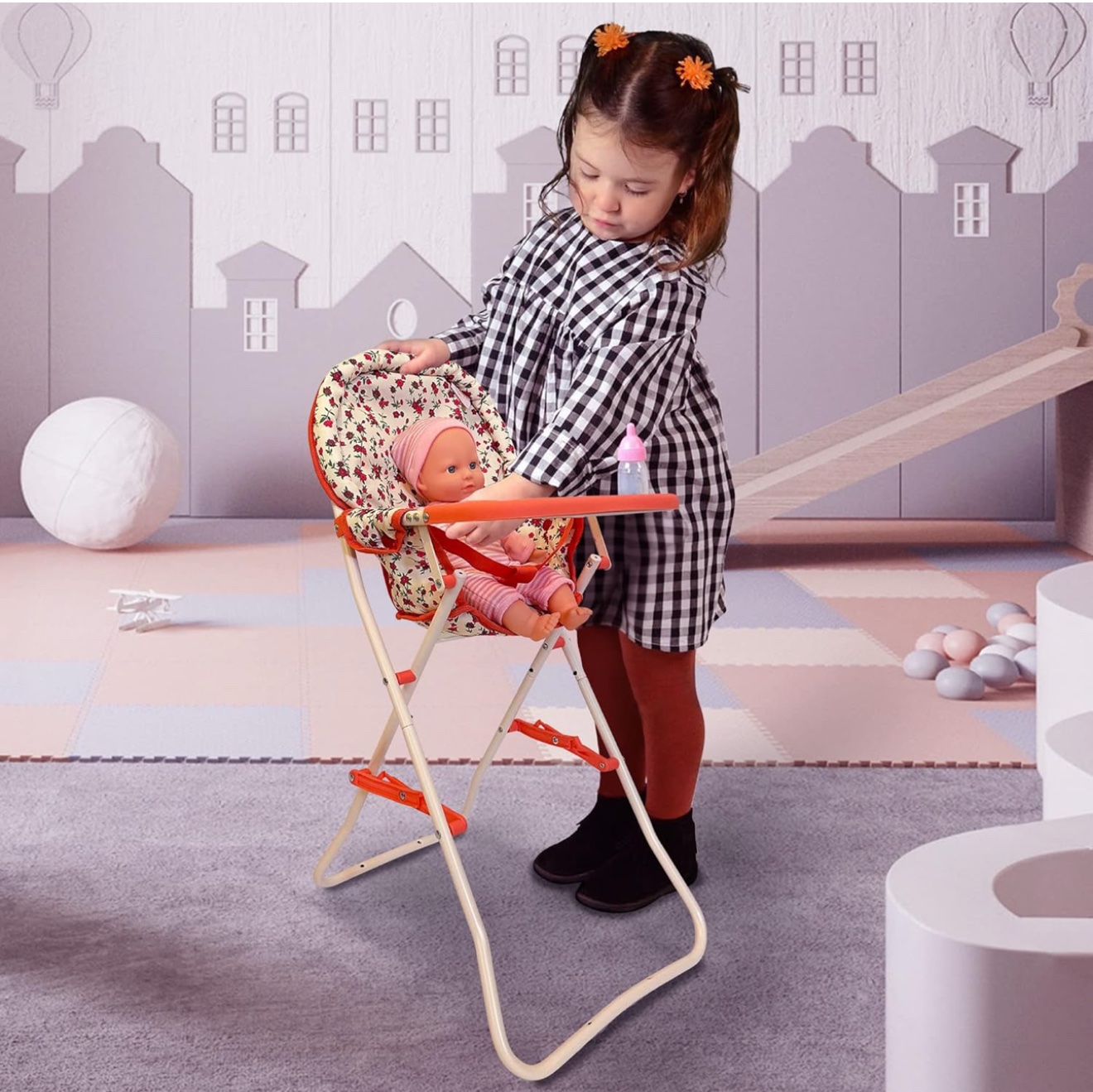 Silla Alta para Muñecas de 18” – Accesorio Perfecto para Muñecas y Juegos de Imitación
