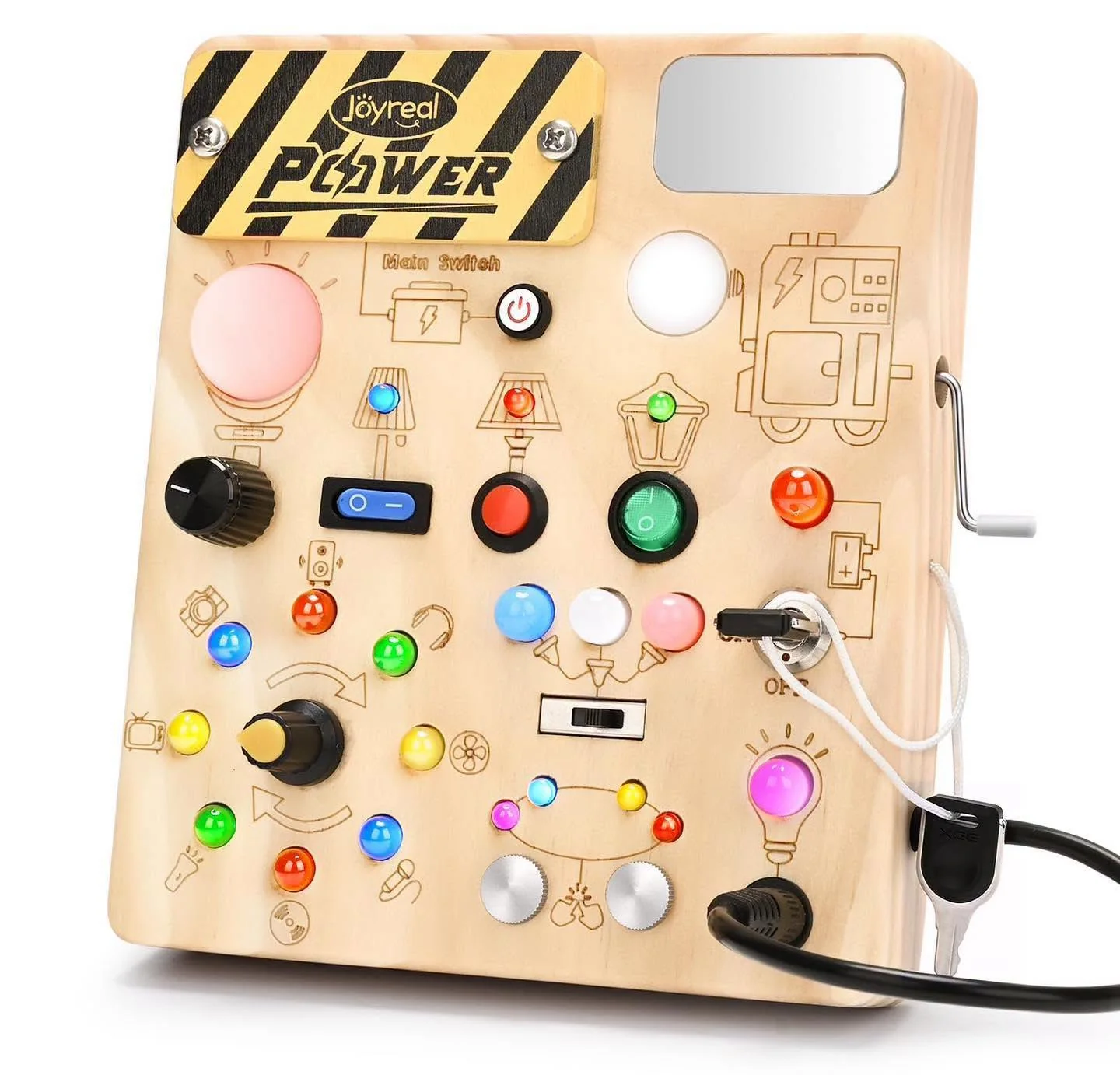 Tablero de actividades con 22 luces LED y 11 interruptores diferentes!