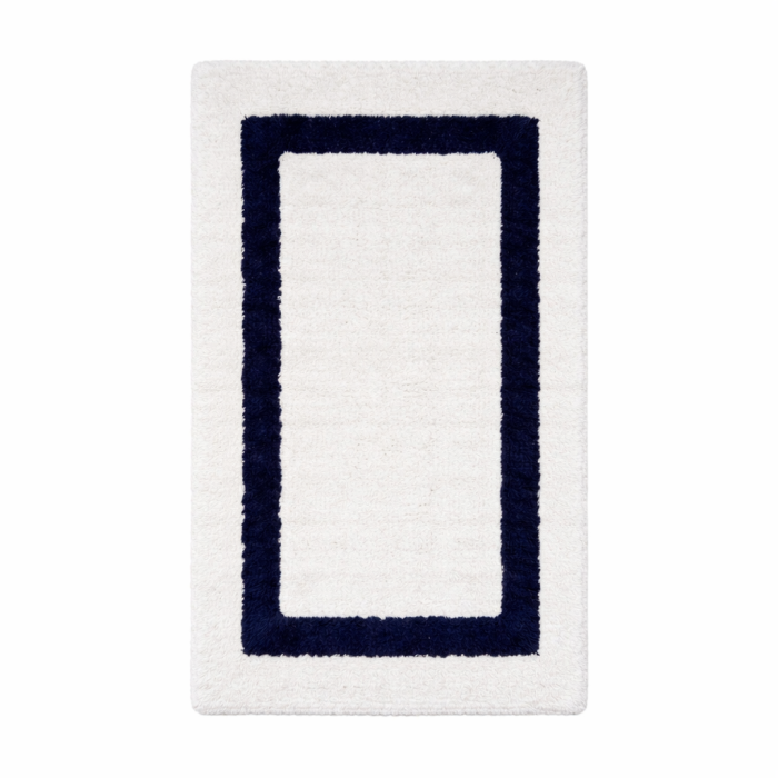 ALFOMBRA 45X75 BCO/NAVY