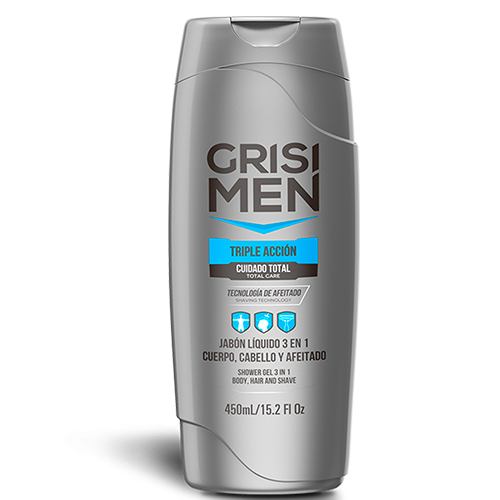JABON GRISI LIQ TRIPLE ACC MEN 450ML