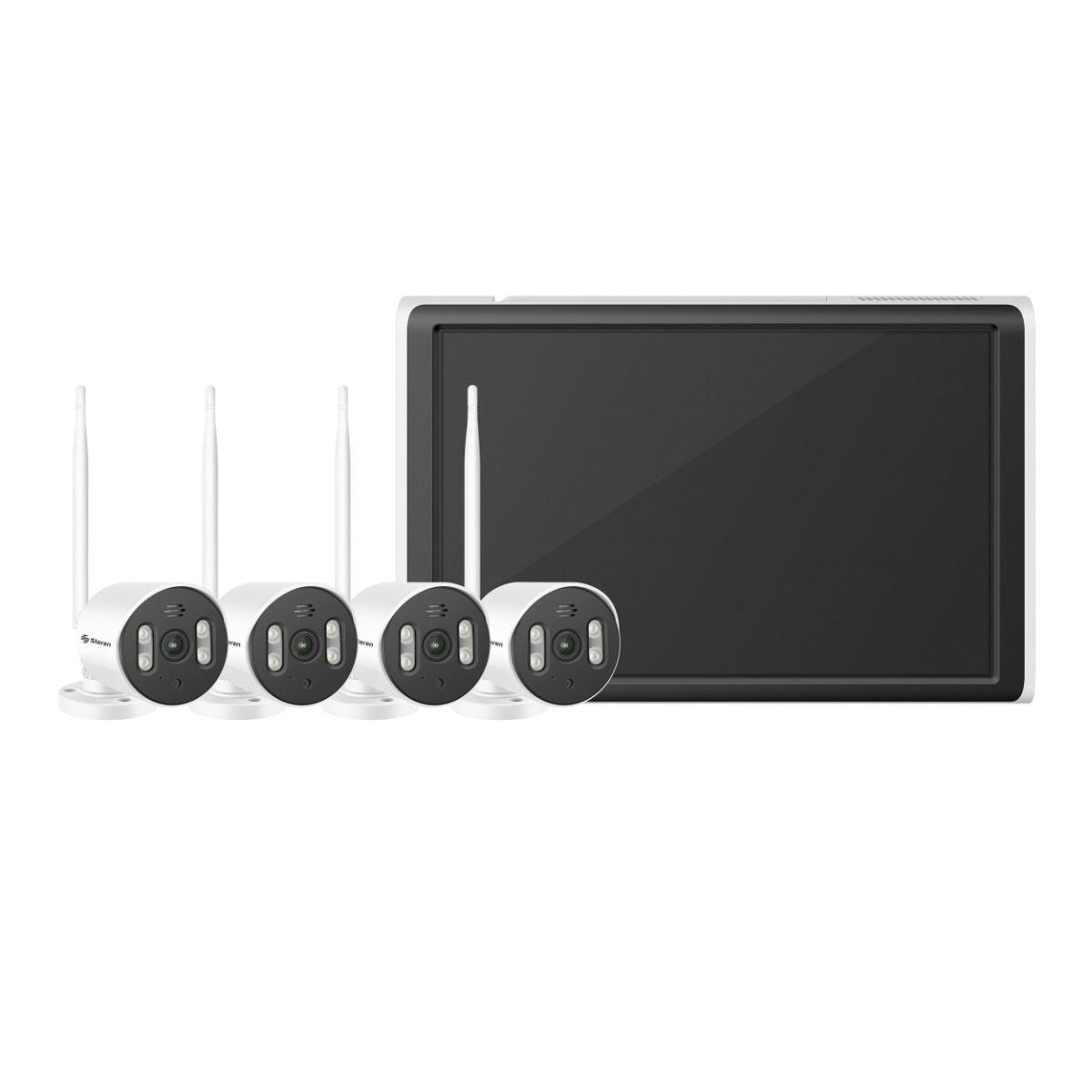 Sistema de seguridad CCTV con NVR de 8 canales, 4 cámaras Wi-Fi y monitoreo por Internet