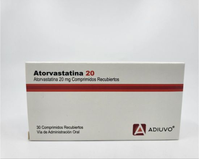 Atorvastatina Adiuvo, 20 mg, 30 comprimidos recubiertos