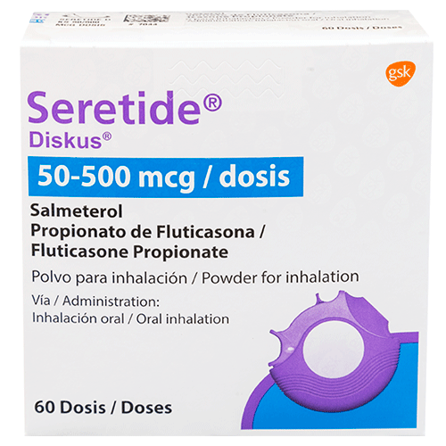 SERETIDE DISKUS INHALADOR 500MCG