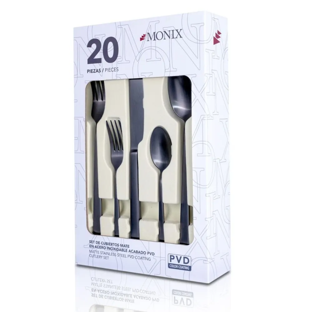 Set de cubiertos Monix de acero inoxidable 20 piezas