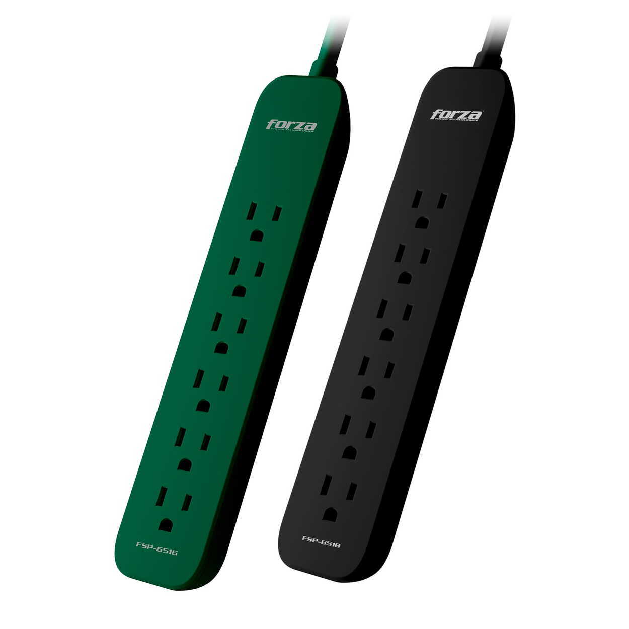REGLETA FORZA PROTECTOR 6 TOMAS – 1625W/1000J – 2PACK