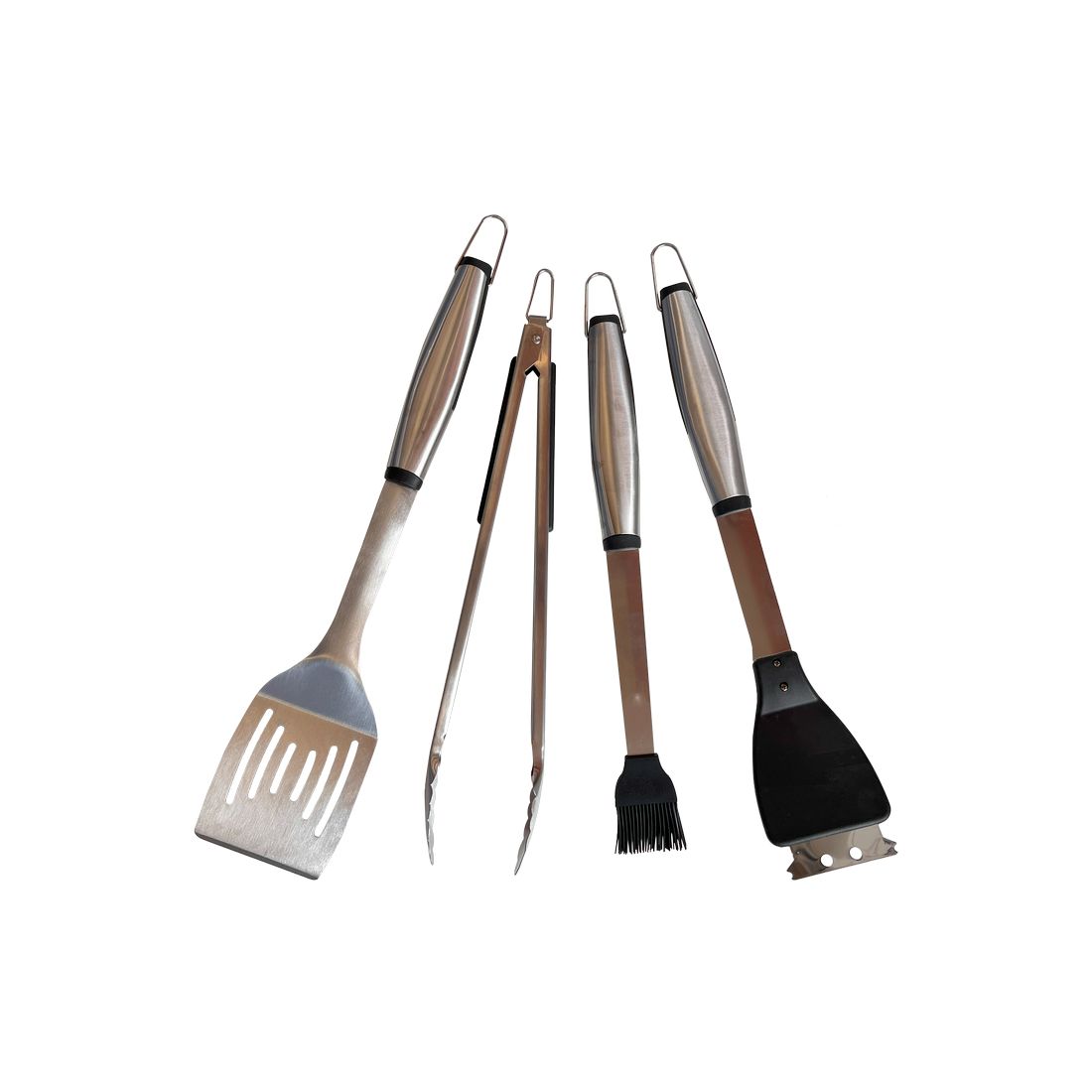 Utensilios para barbacoa metalicos 4 pzas
