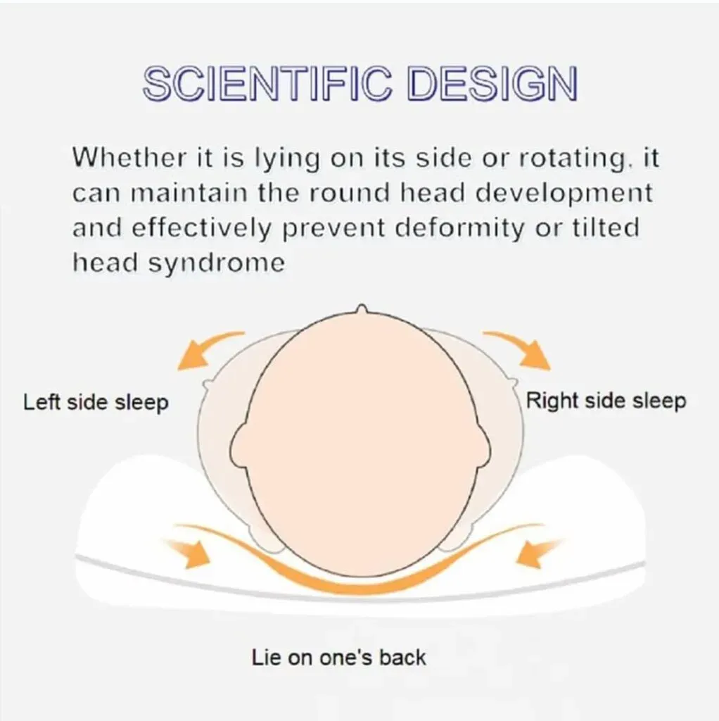 Almohada de espuma de memoria 3D diseño ergonómico para moldear la cabeza del bebé tigre