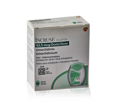 INCRUSE INHALADOR ORAL 62.5 MG