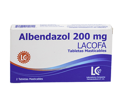 ALBENDAZOL LACOFA 200 MG X 2 TABLETAS