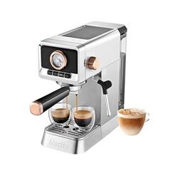 Mecity 20 Bar Espresso Machine with Milk Frother, Brushed Stain