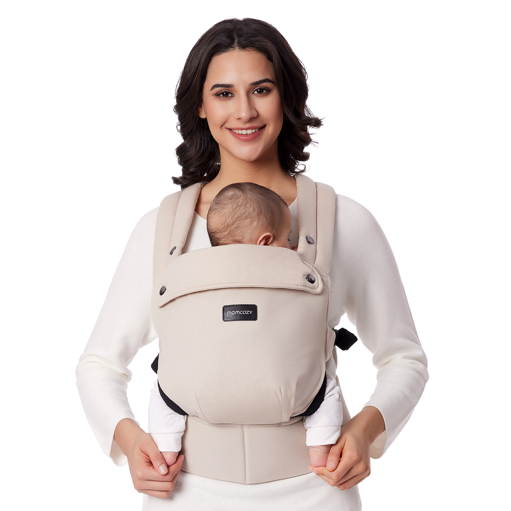 Portabebé o Cargador Momcozy Ajustable para Recién Nacidos a Niños Pequeños-Khaki