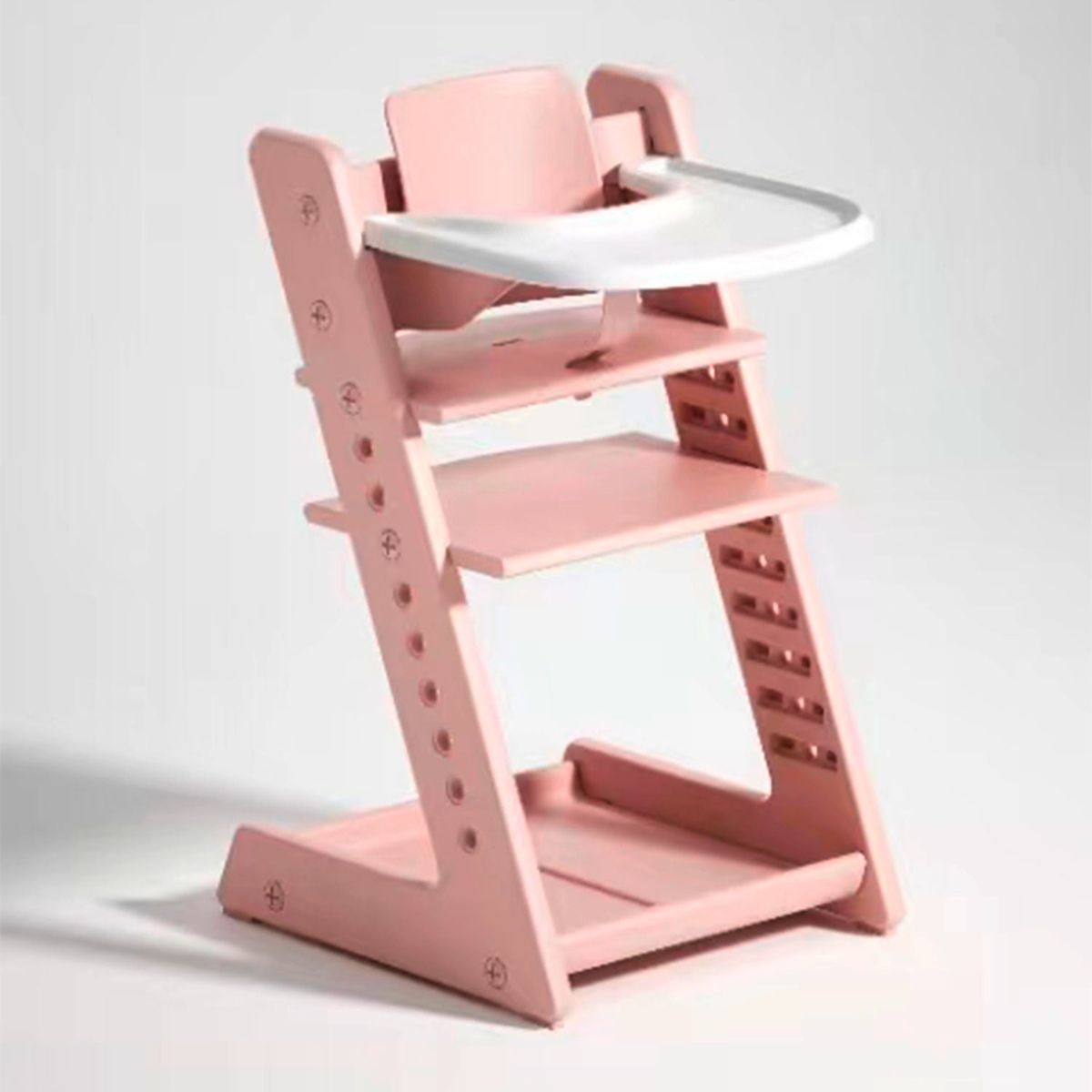 Silla de Comer Evolutiva Milano para Bebé 4 en 1 | Ajustable, Segura y Fácil de Limpiar (6 meses a 20 kg), rosada