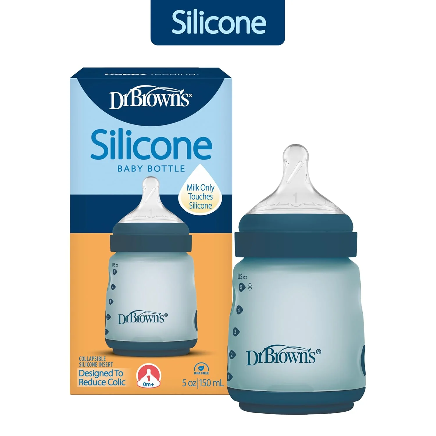 Chupón anticolicos cuello Ancho de silicon 5oz DrBrowns