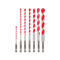 Broca Concreto 7 Piezas 1/8 a 1/2" Milwaukee