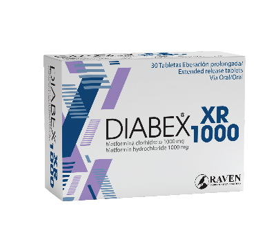 DIABEX XR 1000 mg x 30 TABLETAS RAVEN