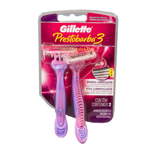 GILLETTE PRESTOBARBA 3 MAQUINA DESECHABLE BLISTER 2 MUJER