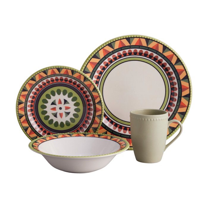 VAJILLA 16PCS ETNICA CORONA