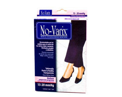 Medias de Compresion 15-20 Rodilla Transp Beige L
