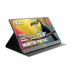 AOC 16T20 Portable Monitor 15.6 FHD 1080p IPS Display, USB-C x2