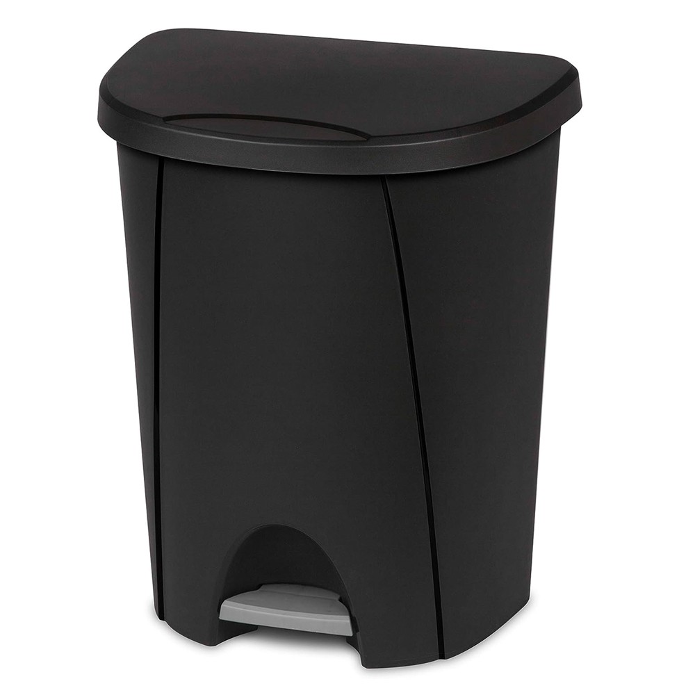 Basurero de pedal 6.6 gal negro