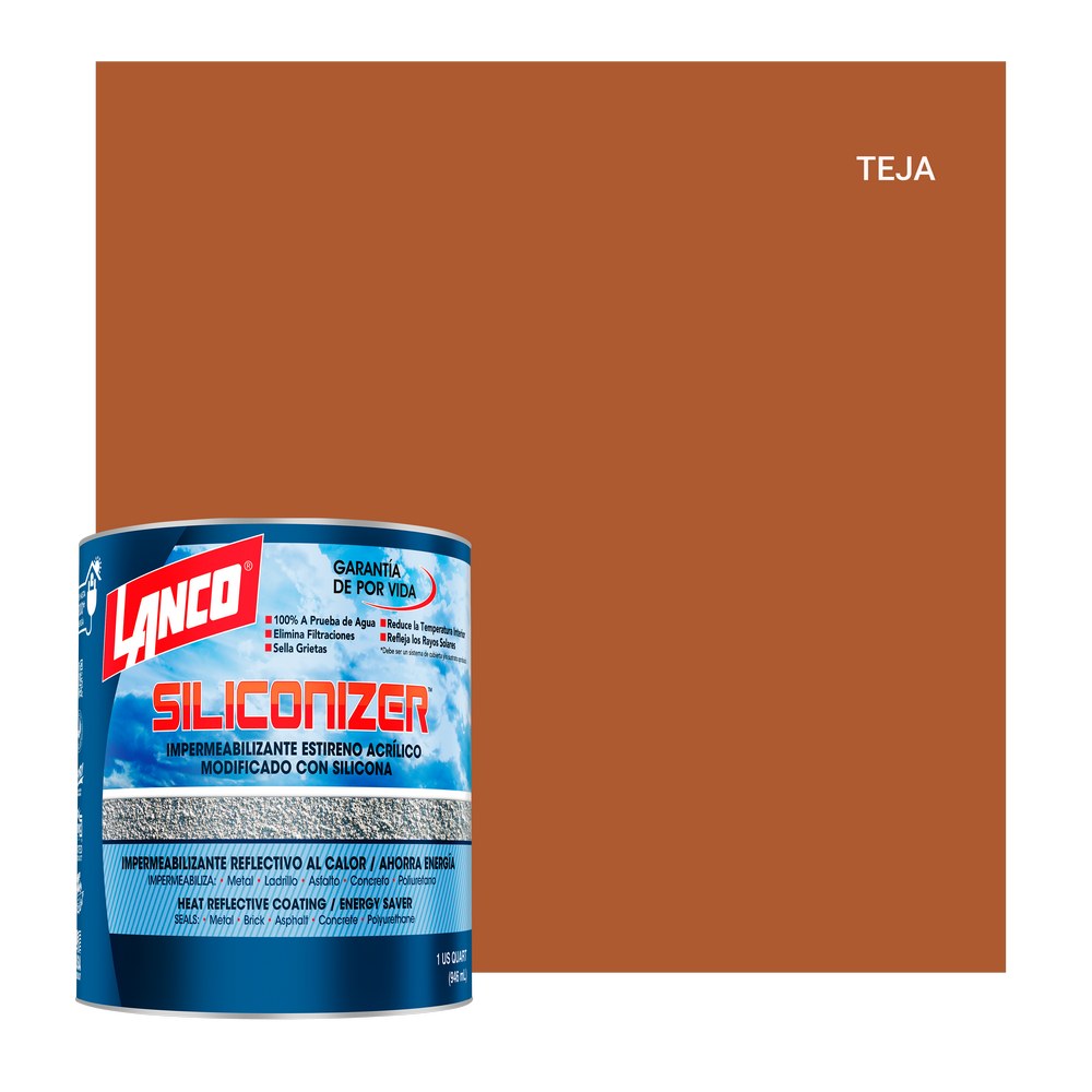 Impermeabilizante para techos teja siliconizer cuarto (0.946 l)