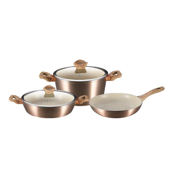 Juego de Ollas MAGGIO HX2324 5 PIEZAS Gold