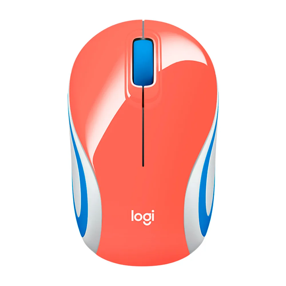 Mouse Óptico Inalámbrico M187 3 Botones Color Coral Logitech
