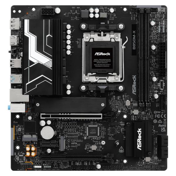 Tarjeta Madre Asrock B850M-X R2.0 AM5 Micro ATX DDR5 – Negro / Blanco
