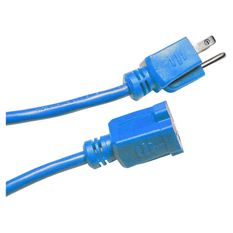 Extensión eléctrica 14 AWG 3 m uso pesado azul