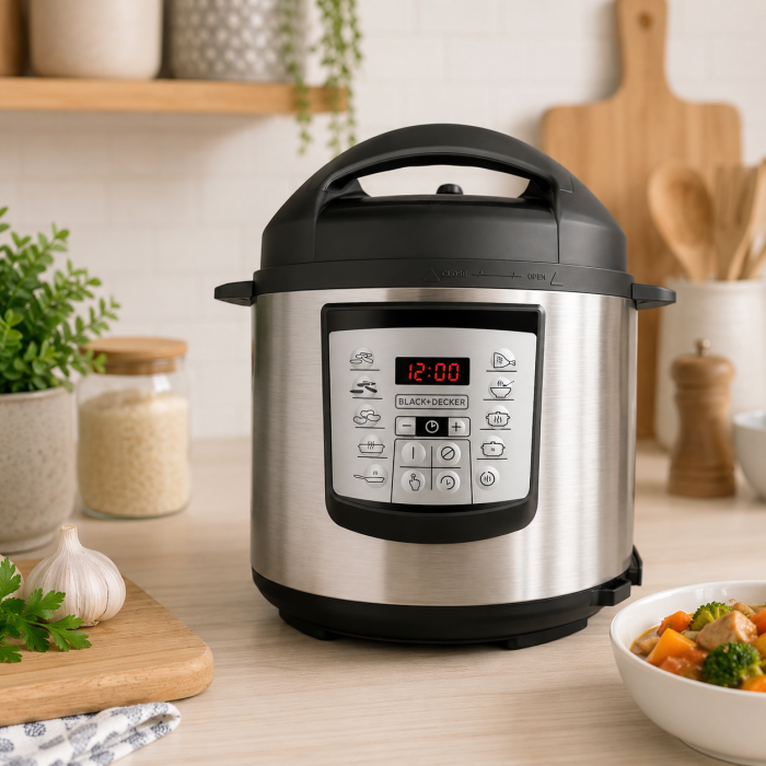 OLLA MULTIUSOS DIGITAL 6 LITROS INOXIDABLE BLACK & DECKER