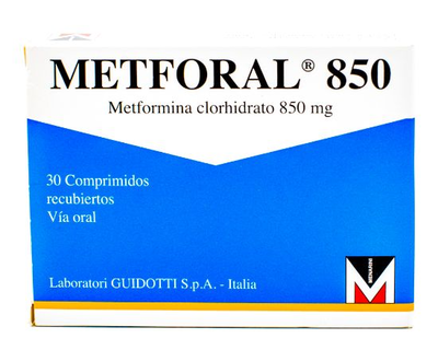 Metforal 850 mg 30 comprimidos