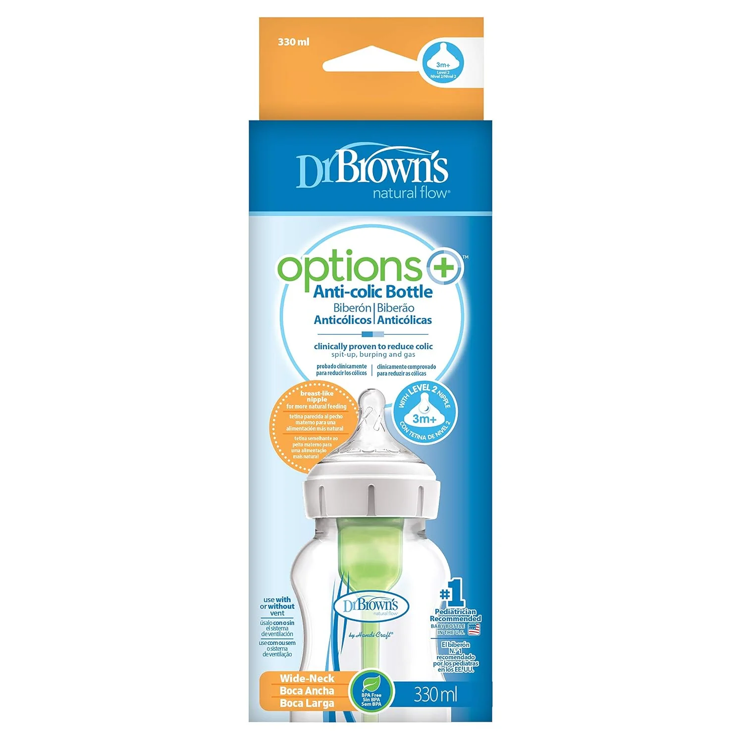 Chupón Options+ cuello Ancho 11oz DrBrowns