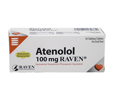 ATENOLOL RAVEN TABLETAS 100MG X 30