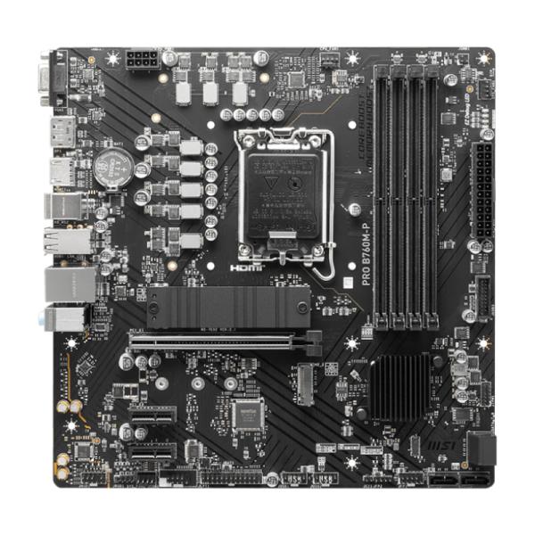 Tarjeta Madre MSI Pro B760M-P LGA 1700 M-ATX DDR5 911-7E02-023 Negro – Negro