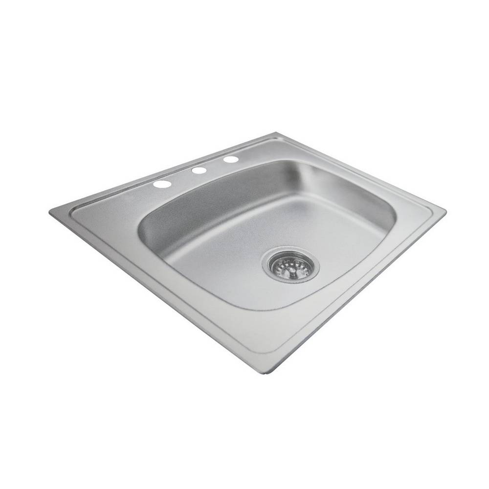 Fregadero para cocina inox de empotrar 50x40x17.8cm 1f s-acc 3 huecos teka