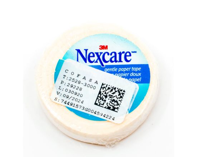 Micropore, Nexcare esparadrapo, 25.4mm x 9.14 m