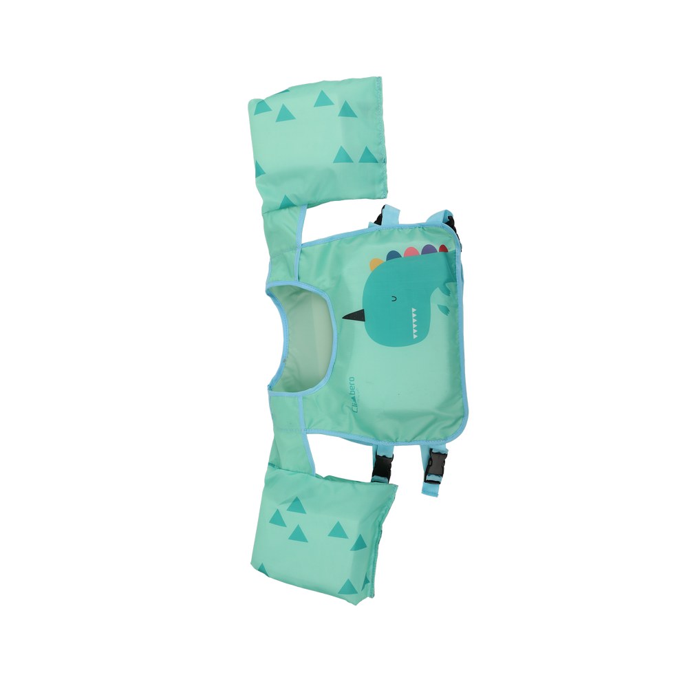 Chaleco flotador para niños 30x33x15 cm verde dinosaurio