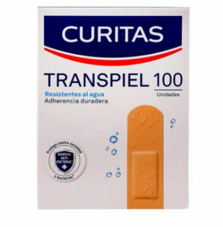 Curitas Transpiel resistentes al agua 100 unidades