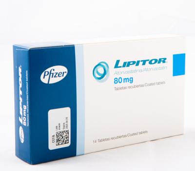LIPITOR 80 MG TABLETAS VIA ORAL