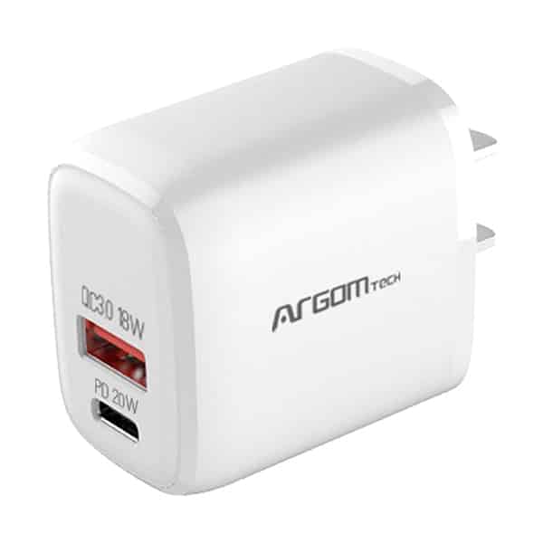 Argom Cargador USB-C/USB blanco