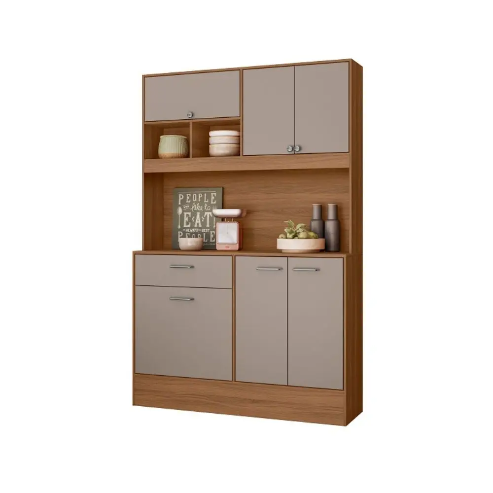 Mueble de cocina Erva Doce 120 Commodity MDP 6 puertas Beige