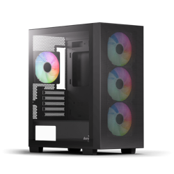 Case Gaming RGB Aerocool B310A Flow, Mini Tower, 4 Ventiladores