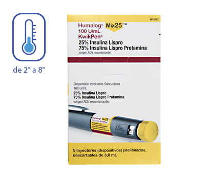 HUMALONG MIX25 KWIKPEN 100U/1ML JERINGA PRELLENADA INYECTABLE