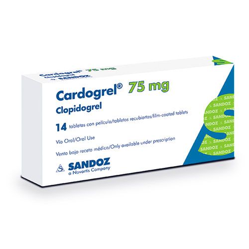 Cardogrel Sandoz 75 Mg X 14 Tabletas