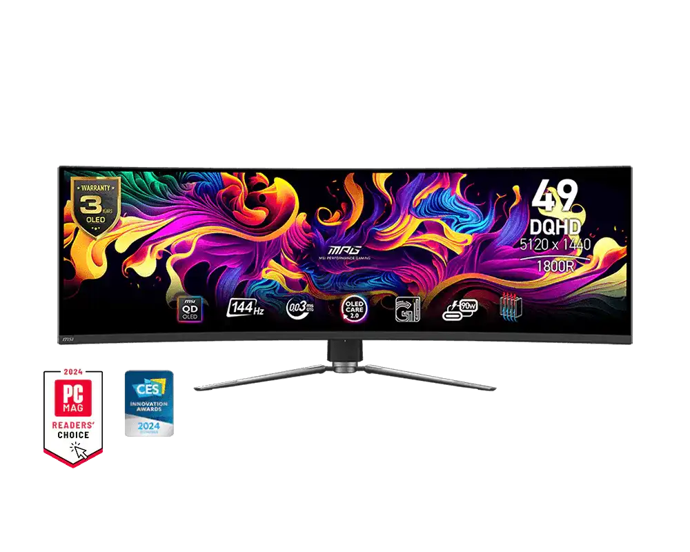 MONITOR QD-OLED 49″ MSI MPG 491CQPX 0.03MS – 240HZ – 5120X1440